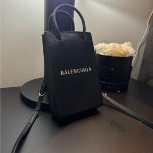 Balenciaga Black Leather Mini Tote
